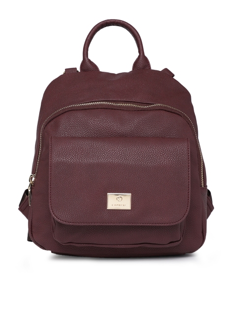 

Caprese Women Maroon Solid Backpack