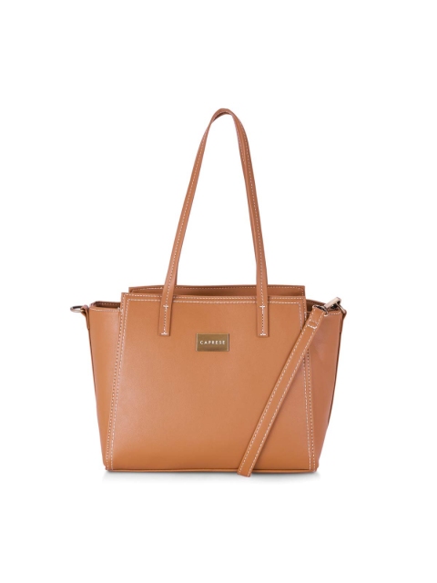 

Caprese Camel Brown Solid Shoulder Bag