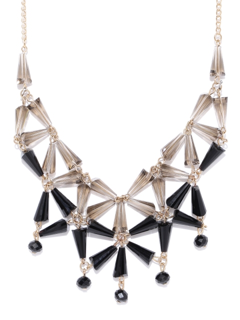 

DressBerry Black & Gold-Toned Beaded Necklace
