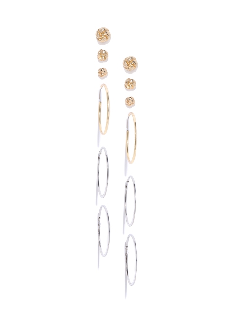 

DressBerry Set of 6 Earrings, Gold