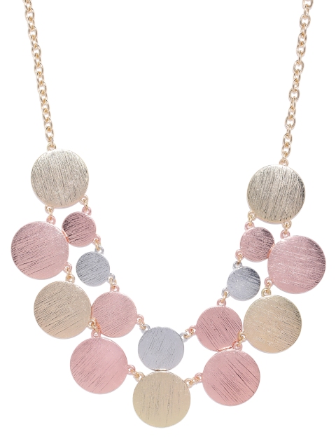 

DressBerry Women Gold-Toned & Rose-Gold Toned Statement Layered Necklace