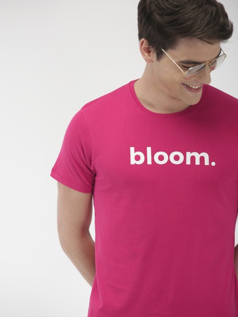 

Mast & Harbour Men Pink Printed Round Neck T-shirt