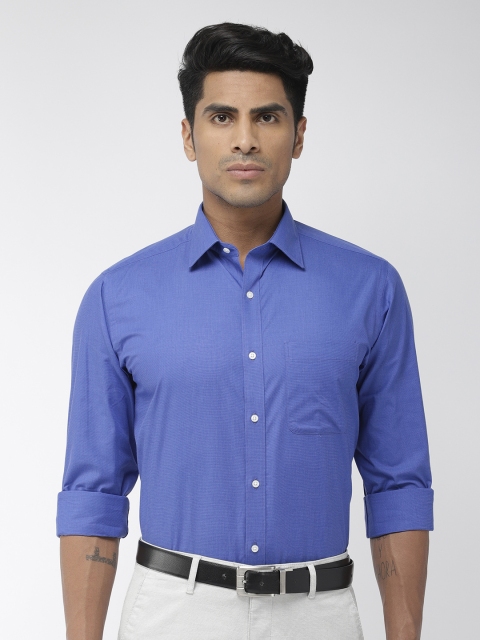 

Raymond Men Blue Slim Fit Solid Formal Shirt