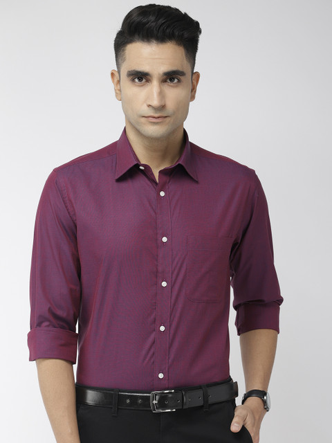 

Raymond Men Purple Slim Fit Solid Formal Shirt
