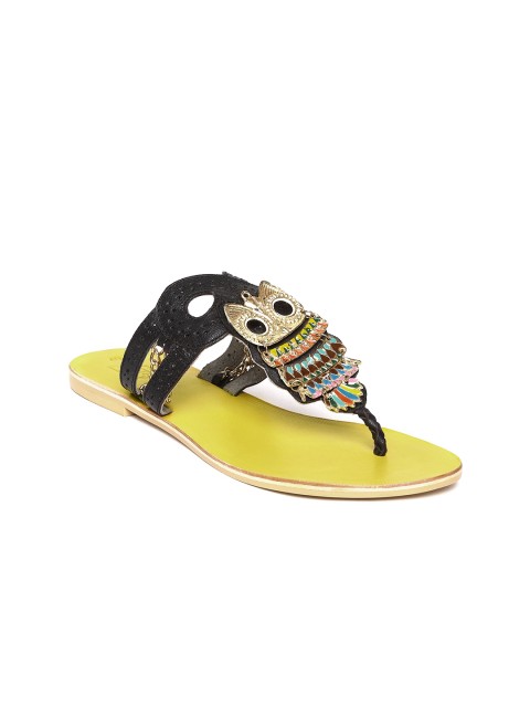 

Zebba Women Multicoloured Owl Leather Flats, Multi