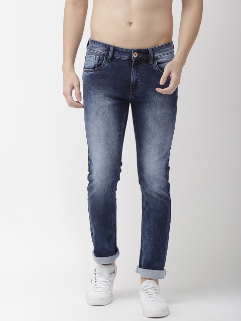 

Flying Machine Men Blue Micheal Tapered Fit Mid-Rise Clean Look Stretchable Jeans