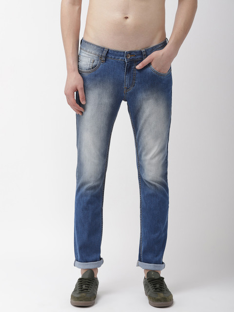 

Flying Machine Men Blue Michael Slim Tapered Fit Mid-Rise Clean Look Stretchable Jeans