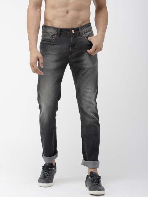 

Flying Machine Men Charcoal Grey Slim Tapered Micheal Fit Mid-Rise Stretchable Jeans