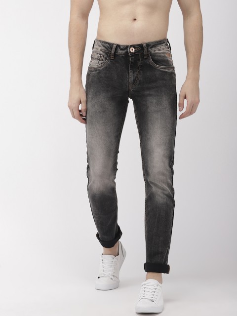 

Flying Machine Men Black Tapered Fit Mid-Rise Clean Look Stretchable Micheal Jeans