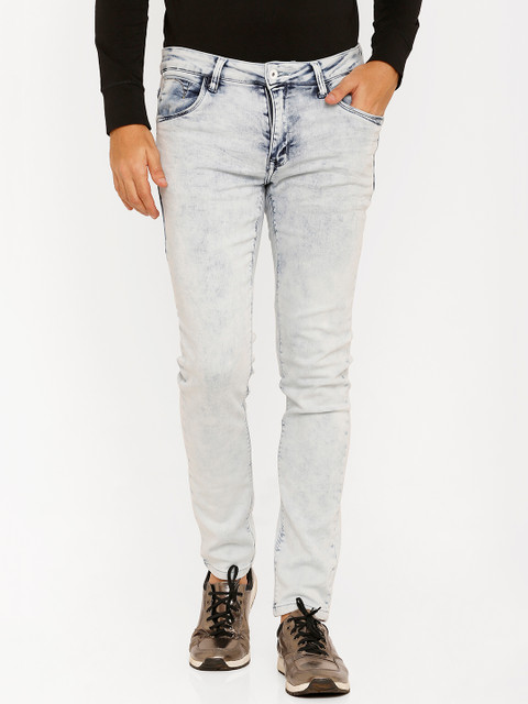 

Rex Straut Jeans Men Blue Slim Fit Mid-Rise Clean Look Stretchable Jeans