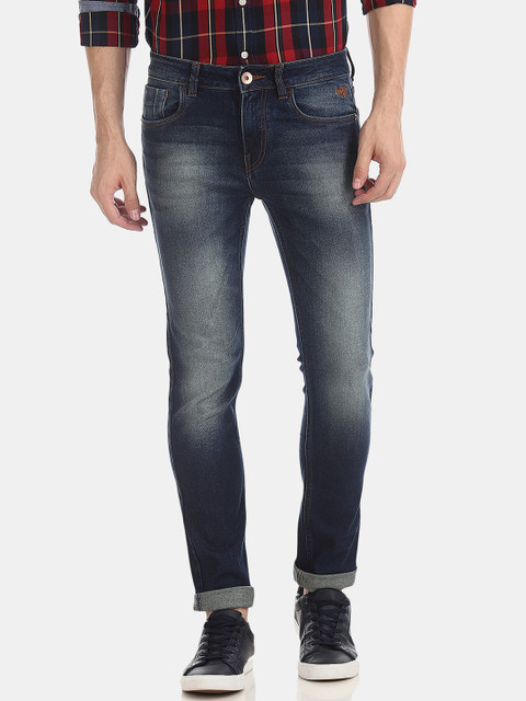 

Flying Machine Men Navy Blue Slim Tapered Fit Mid-Rise Clean Look Stretchable Jeans