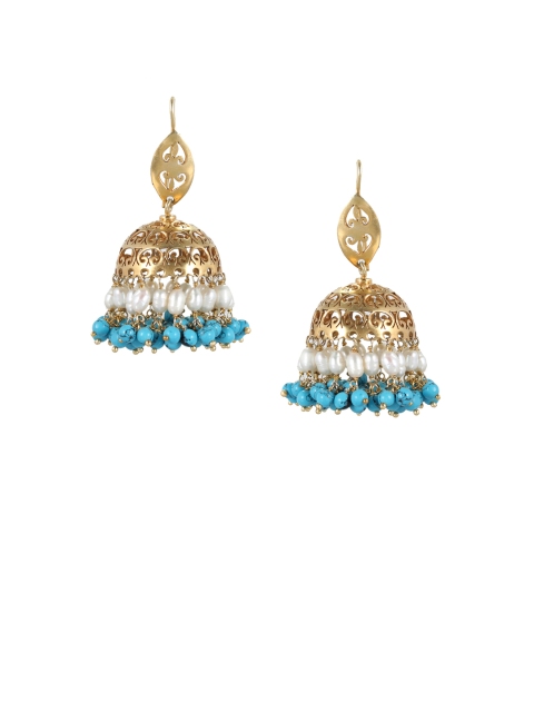 

Silvermerc Designs Gold-Plated & Blue Sterling Silver Jhumkas