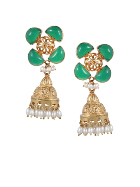

Silvermerc Designs Gold-Plated & Blue Sterling Silver Jhumkas