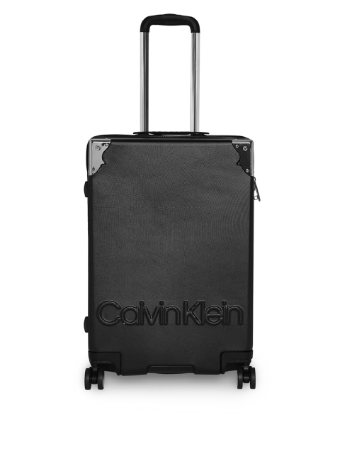 

Calvin Klein Unisex Black Textured Medium Trolley Bag