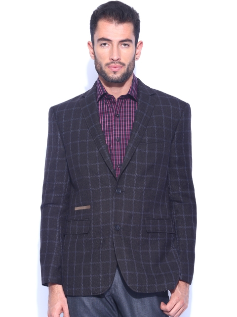 

SUITLTD Black Woollen Single-Breasted Blazer