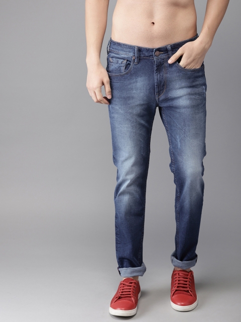 

HERE&NOW Men Blue Slim Fit Mid-Rise Clean Look Stretchable Jeans