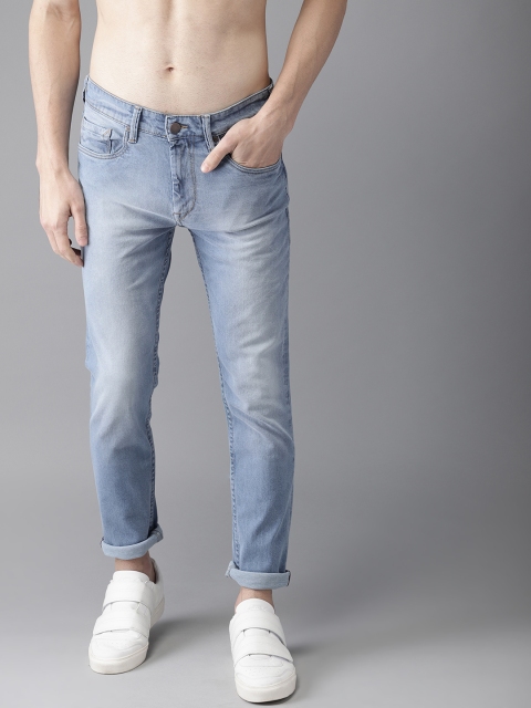 

HERE&NOW Men Blue Slim Fit Mid-Rise Clean Look Stretchable Jeans
