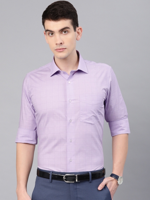 

Van Heusen Men Purple Slim Fit Checked Formal Shirt