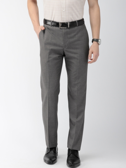 

Park Avenue Men Grey Smart Slim Fit Solid Formal Trousers