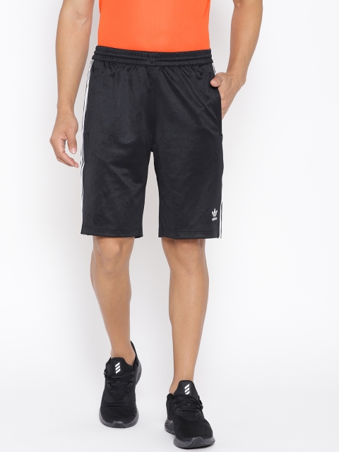 

ADIDAS Originals Men Black Self-Design Monogram Sports Shorts