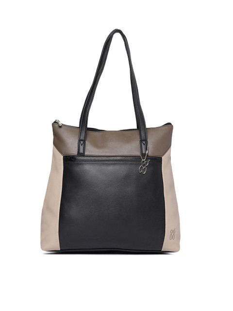

Baggit Black & Beige Colourblocked Shoulder Bag