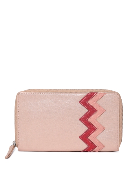 

Baggit Women Rose Gold Solid Zip Around Wallet