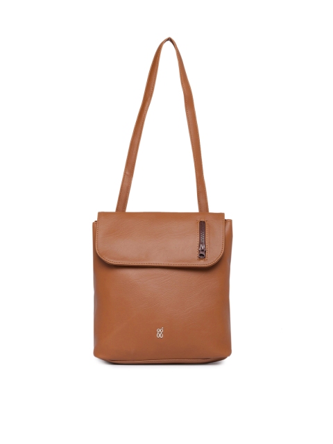 

Baggit Women Tan Brown Solid Backpack Cum Handbags