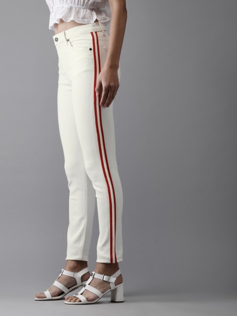 

Moda Rapido Women White Skinny Fit High-Rise Clean Look Stretchable Jeans