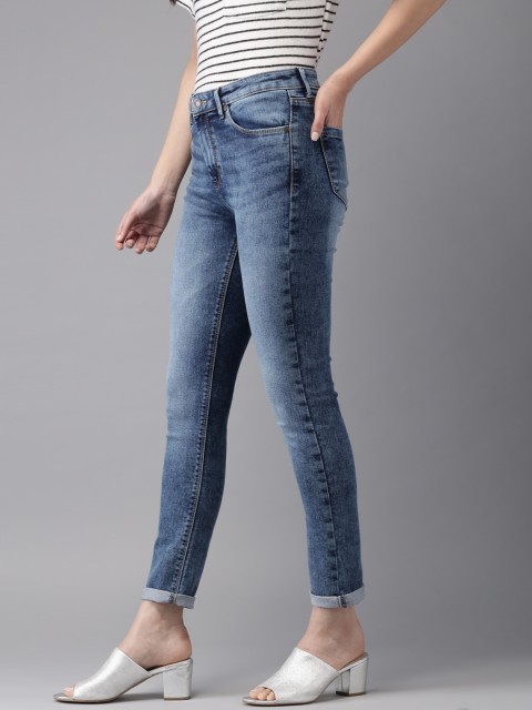 

Moda Rapido Women Blue Skinny Fit High-Rise Clean Look Stretchable Jeans