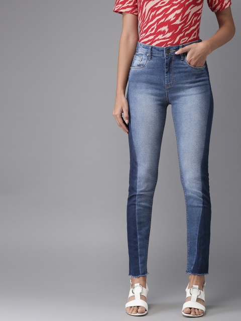 

Moda Rapido Women Blue Skinny Fit High-Rise Clean Look Stretchable Jeans