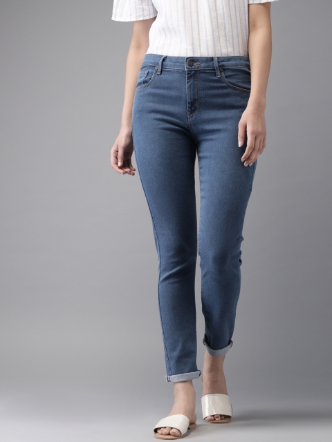 

Moda Rapido Women Blue Skinny Fit High-Rise Clean Look Stretchable Jeans