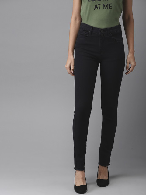 

Moda Rapido Women Black Skinny Fit High-Rise Clean Look Stretchable Jeans