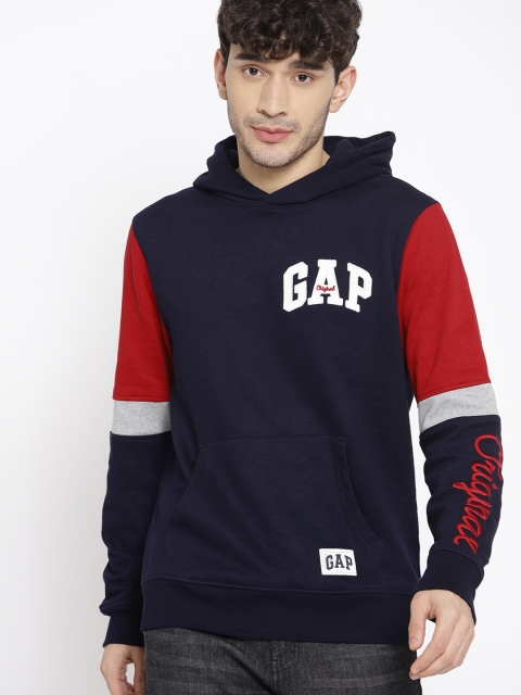 

Gap Men's Logo Solid Hoodie, Navy blue