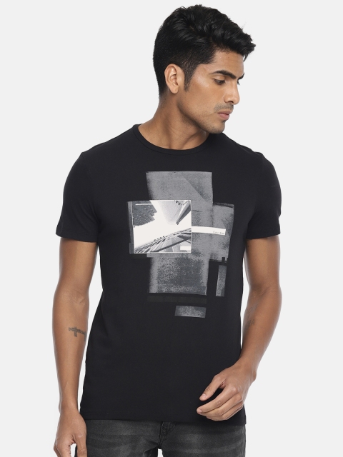 

Calvin Klein Jeans Men Black Printed Round Neck T-shirt