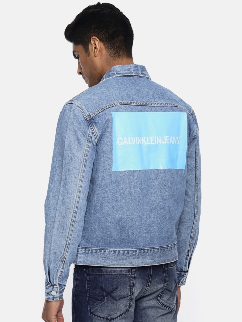 

Calvin Klein Jeans Men Blue Solid Denim Jacket