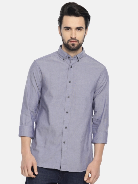 

Calvin Klein Jeans Men Blue Regular Fit Solid Casual Shirt