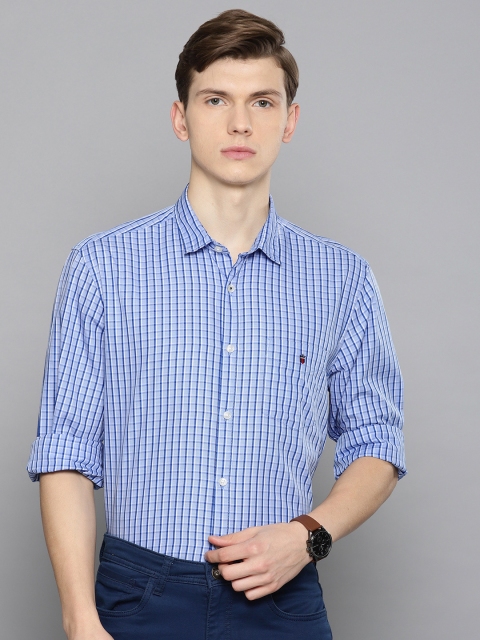 

Louis Philippe Sport Men Blue & White Slim Fit Checked Smart Casual Shirt