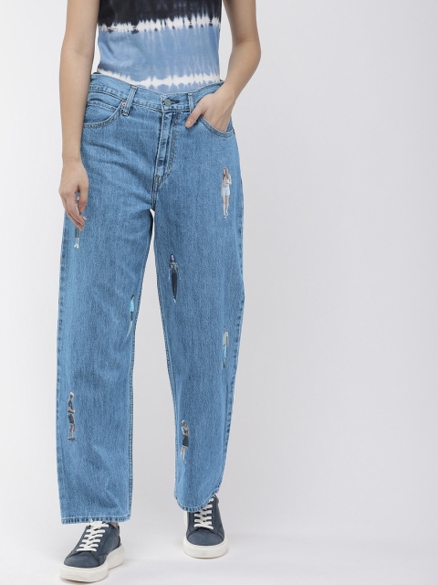 

Levis Women Blue Stranger Things Relaxed Fit Mid-Rise Clean Look Jeans