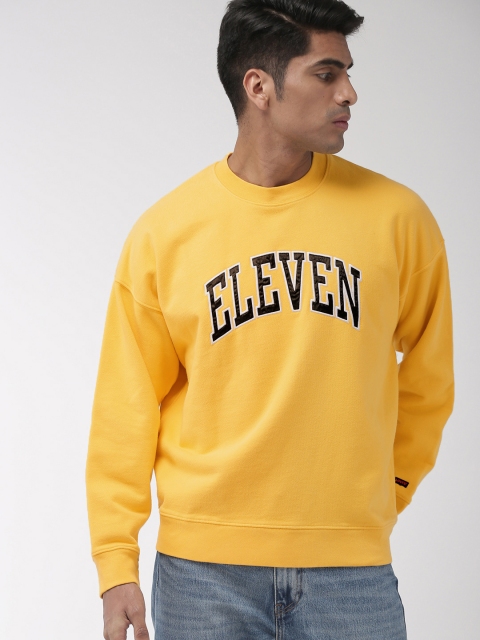 

Levis x Stranger Things Men Yellow Self Design Sweatshirt