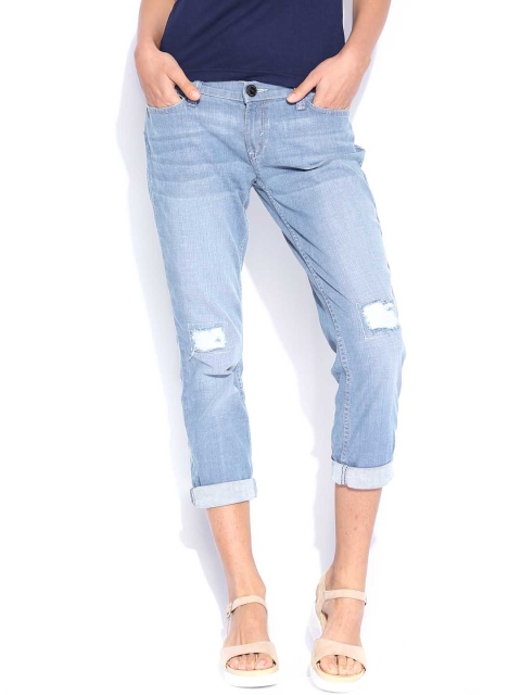 

Tokyo Talkies Blue Boyfriend Fit Stretchable Jeans