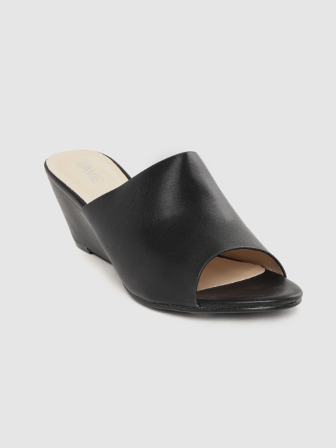 

Lavie Women Black Solid Mules