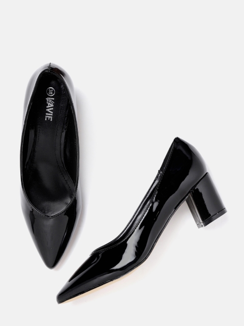 

Lavie Women Black Solid Pumps