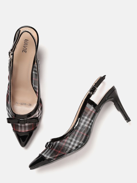 

Lavie Women Black & White Checked Heels