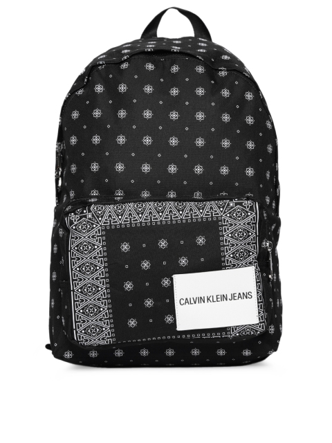 

Calvin Klein Men Black Printed Backpack