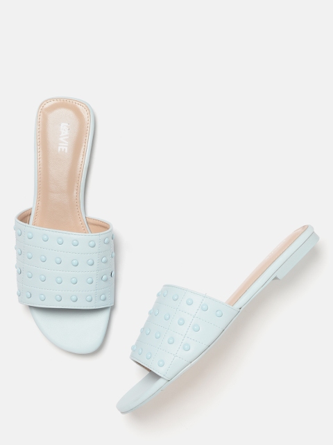 

Lavie Women Blue Studded Open Toe Flats
