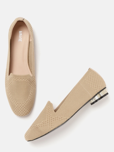 

Lavie Women Beige Woven Design Ballerinas