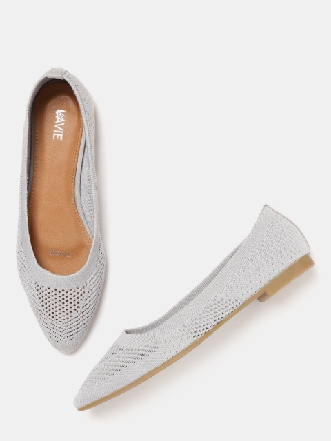 

Lavie Women Grey Woven Design Ballerinas