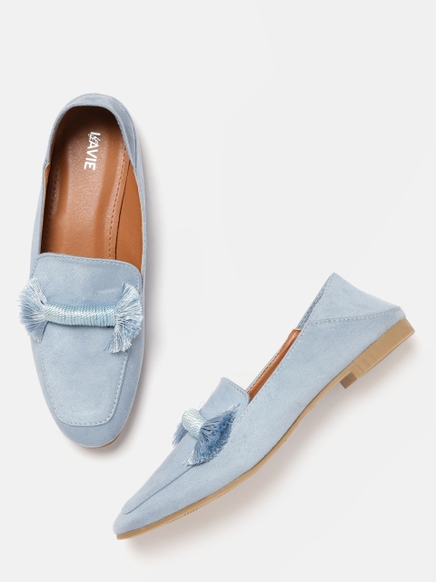 

Lavie Women Blue Slip-Ons with Fringed Detail