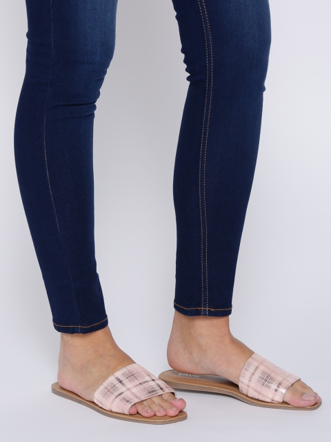 

Lavie Women Pink Checked Open Toe Flats