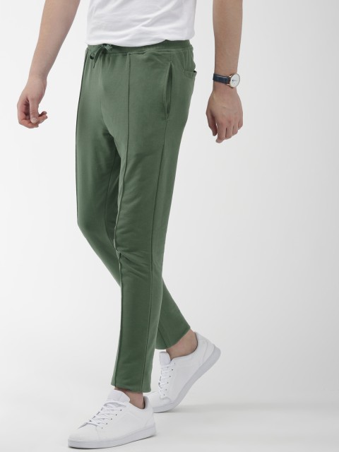 

Mast & Harbour Men Green Straight Fit Solid Track Pants